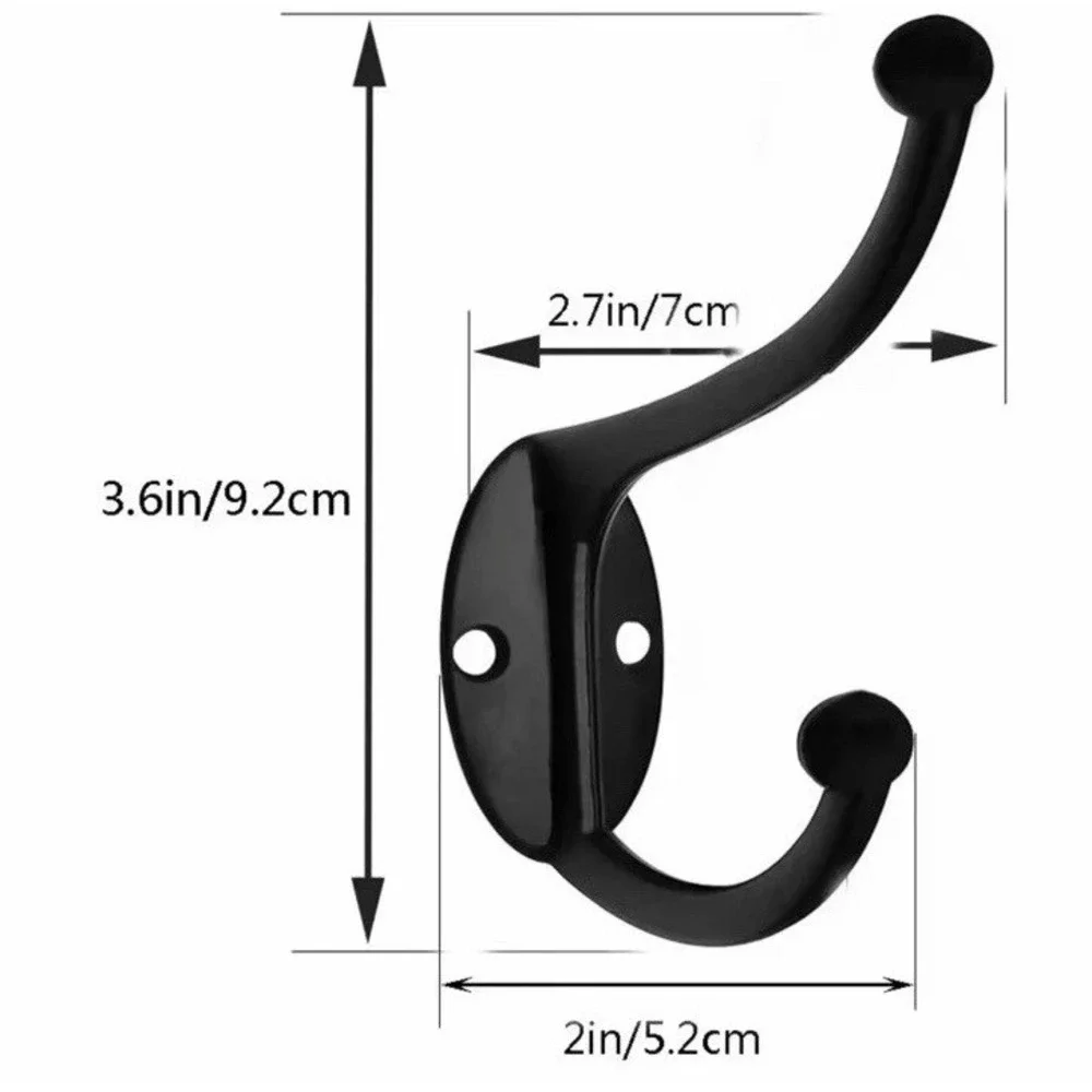 Wall Hooks~20Pcs Coat Hooks Hardware Towel Hanging Coats Double No Rust